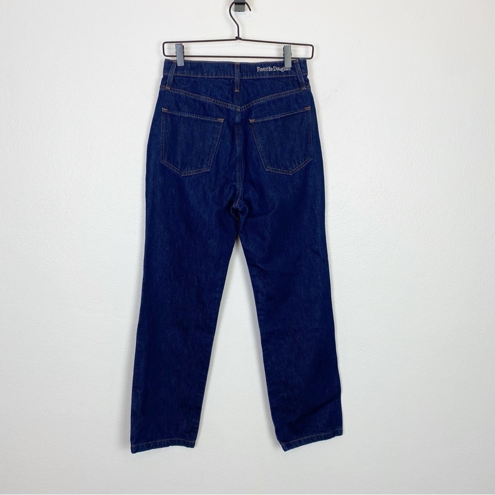 Favorite Daughter Valentina Straight High Rise Blue Jeans in Manchester - Picture 3 of 4